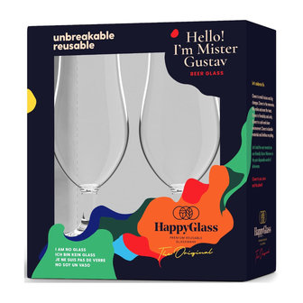 Happy Glass - Beer Glass Mr. Gustav (2 stuks)